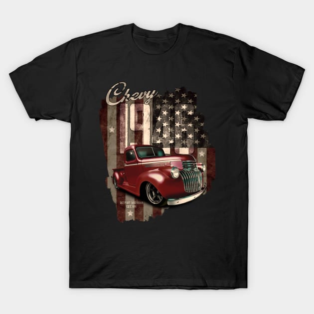 Chevy Truck 1946 T-Shirt by hardtbonez